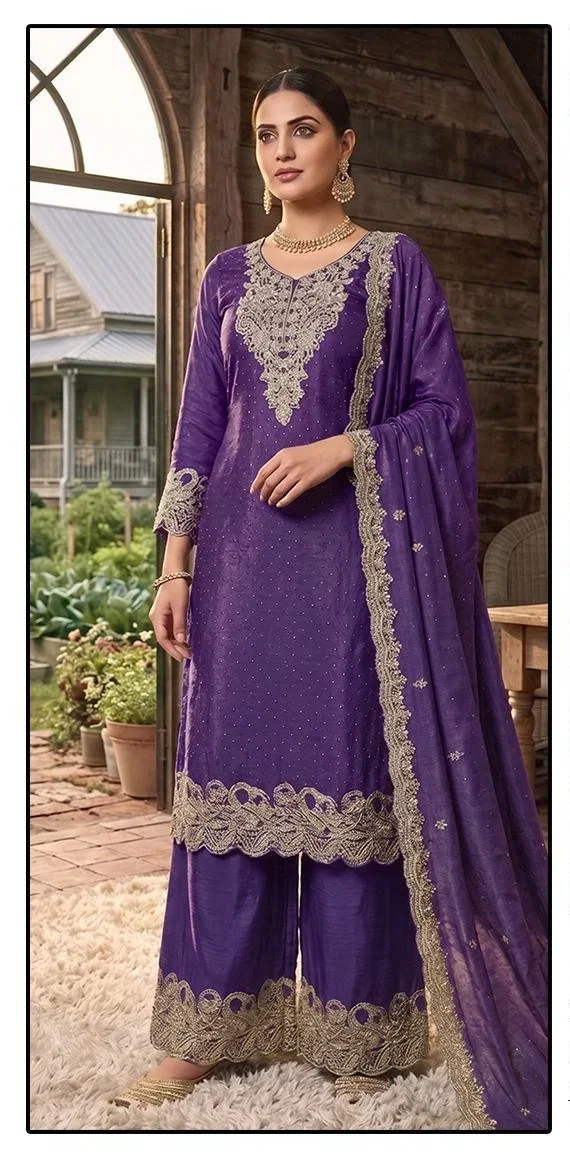 Hoor Tex 633 A To D Crunchy Embroidered Salwar Kameez Wholesale 3 Hoor Tex 633 A To D Crunchy Embroidered Salwar Kameez Wholesale