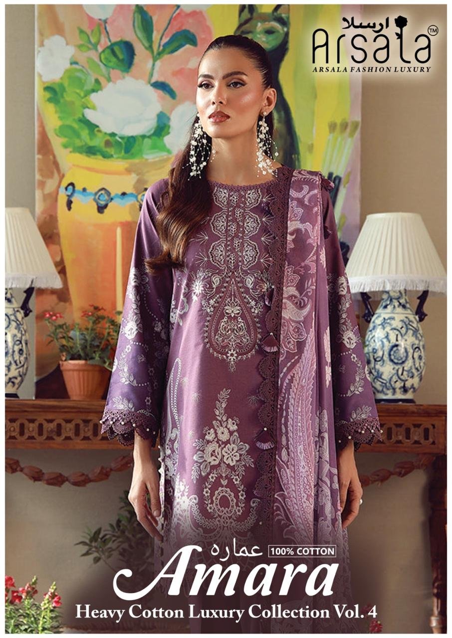 Arsala Amara Vol 4 Readymade Cotton Karachi Kurti Pant With Dupatta Wholesale
