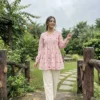 Lw 9337 Cotton Embroidered Tops With Bottom Collection Wholesale