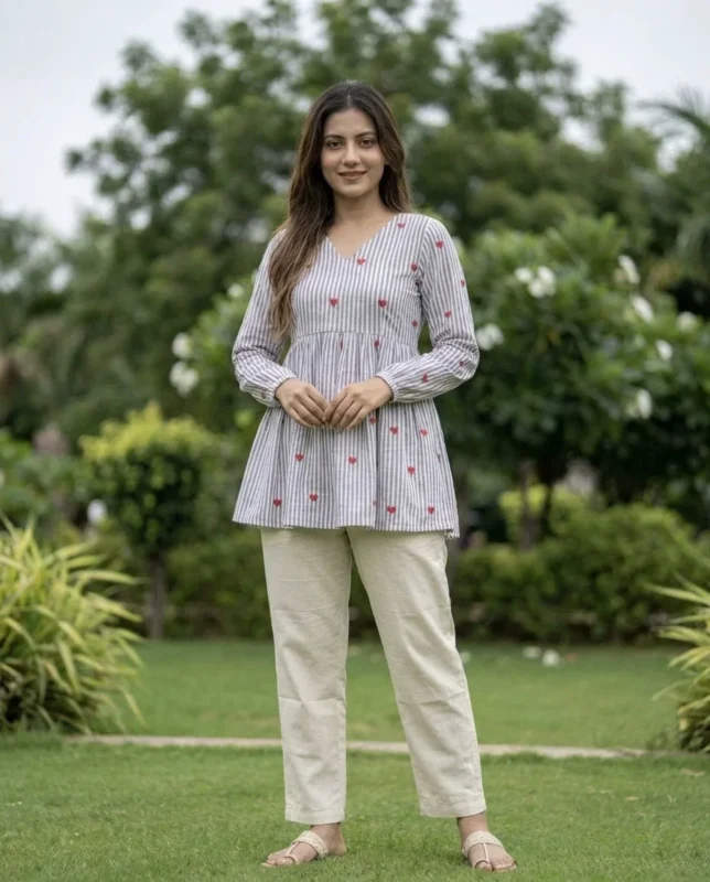 Beautiful Lw 9337 Cotton Embroidered Tops With Bottom Collection Wholesale 2026