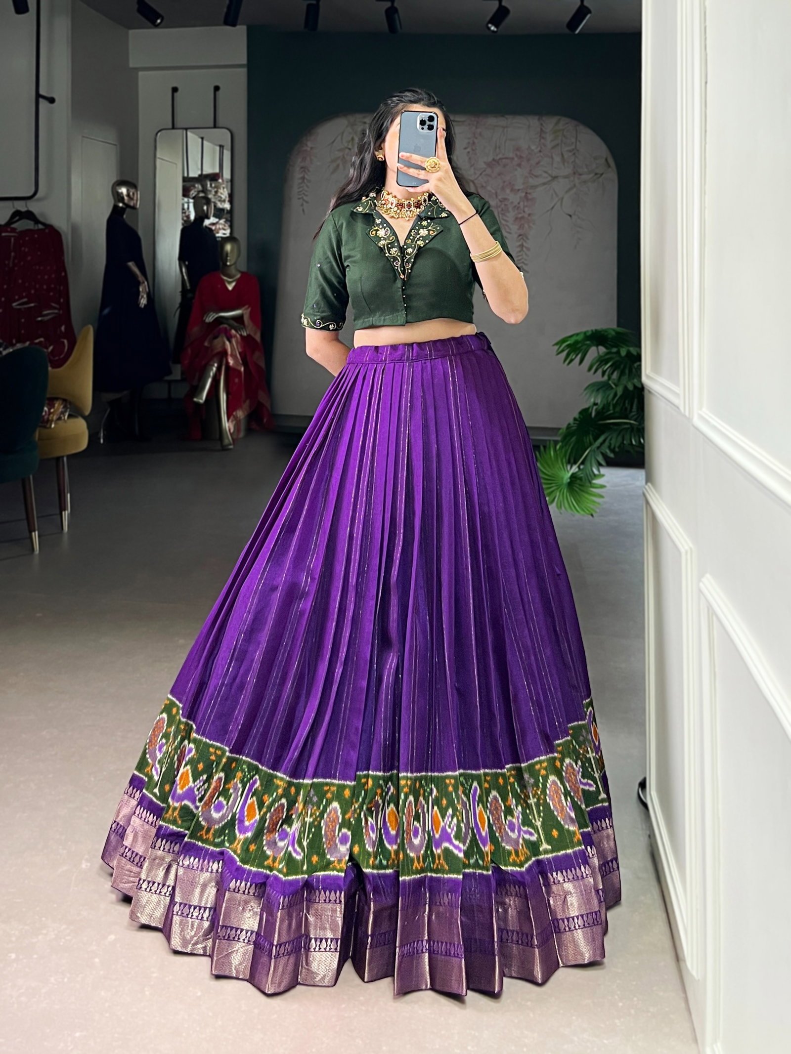Taraa L 1135 Poly Cotton Zari Weaving Co Ord Set Lehenga Collection Wholesale