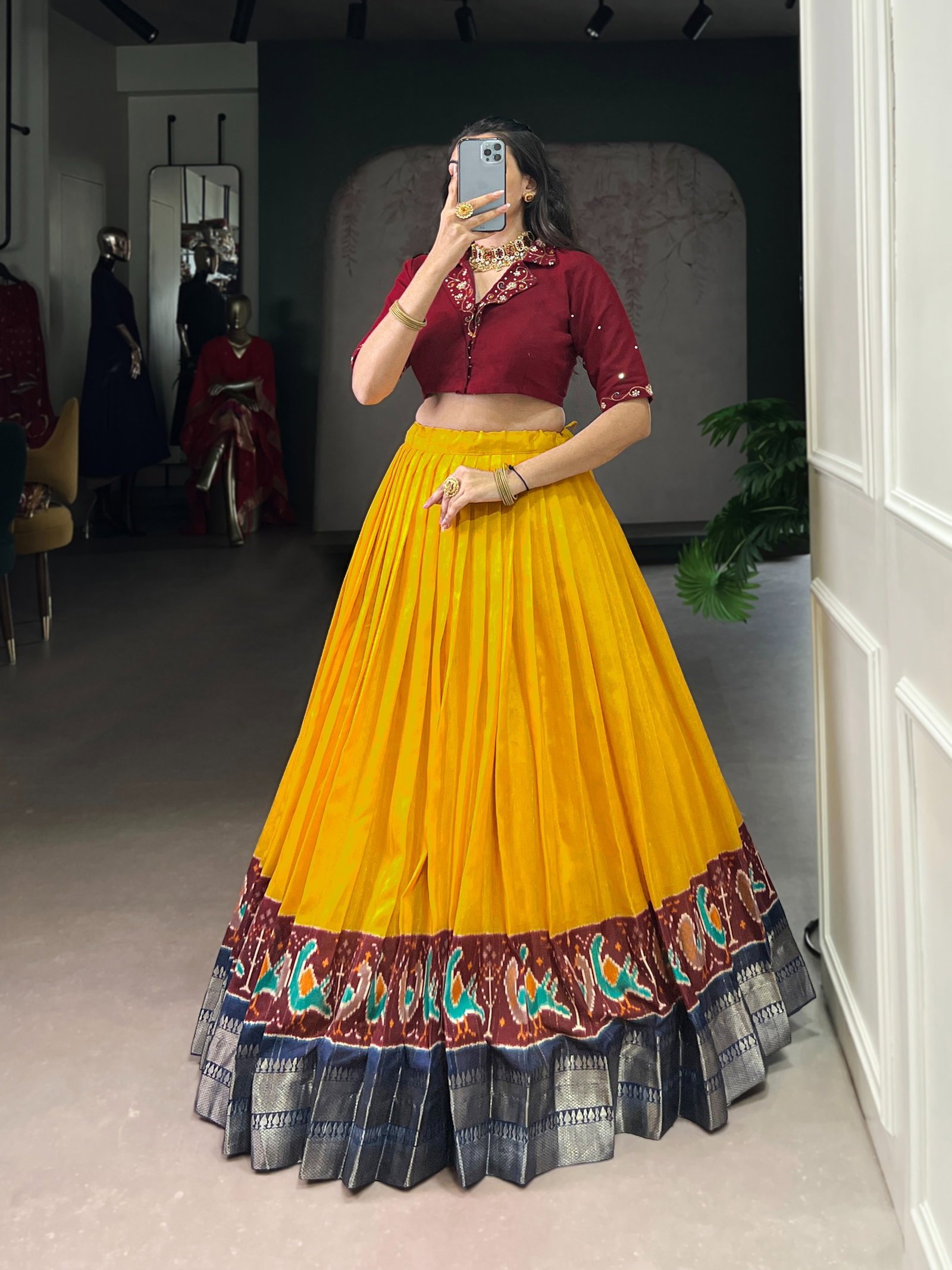 Taraa L 1135 Poly Cotton Zari Weaving Co Ord Set Lehenga Collection Wholesale 6 Taraa L 1135 Poly Cotton Zari Weaving Co Ord Set Lehenga Collection Wholesale