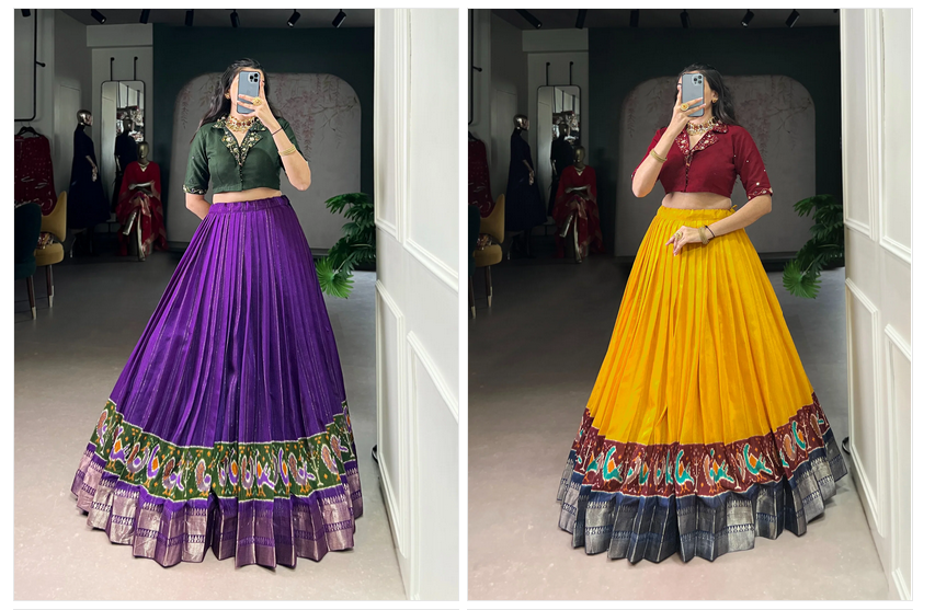 Taraa L 1135 Poly Cotton Zari Weaving Co Ord Set Lehenga Collection Wholesale 9 Taraa L 1135 Poly Cotton Zari Weaving Co Ord Set Lehenga Collection Wholesale