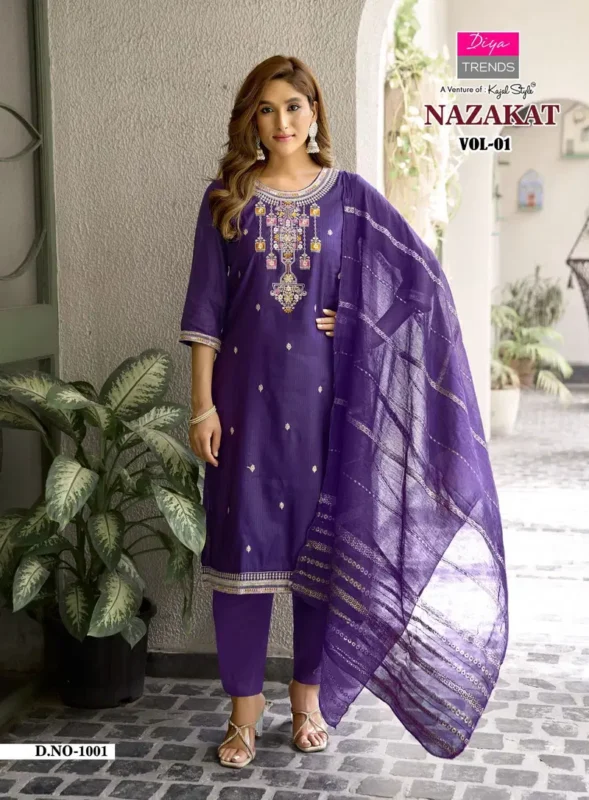 Buy Nazakat Vol 1 By Diya Trends Barlin Embroidered Kurti With Bottom Dupatta Wholesale 2026 2 Buy Nazakat Vol 1 By Diya Trends Barlin Embroidered Kurti With Bottom Dupatta Wholesale 2026
