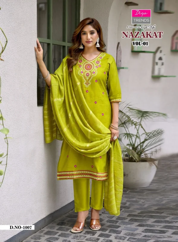 Buy Nazakat Vol 1 By Diya Trends Barlin Embroidered Kurti With Bottom Dupatta Wholesale 2026 7 Buy Nazakat Vol 1 By Diya Trends Barlin Embroidered Kurti With Bottom Dupatta Wholesale 2026