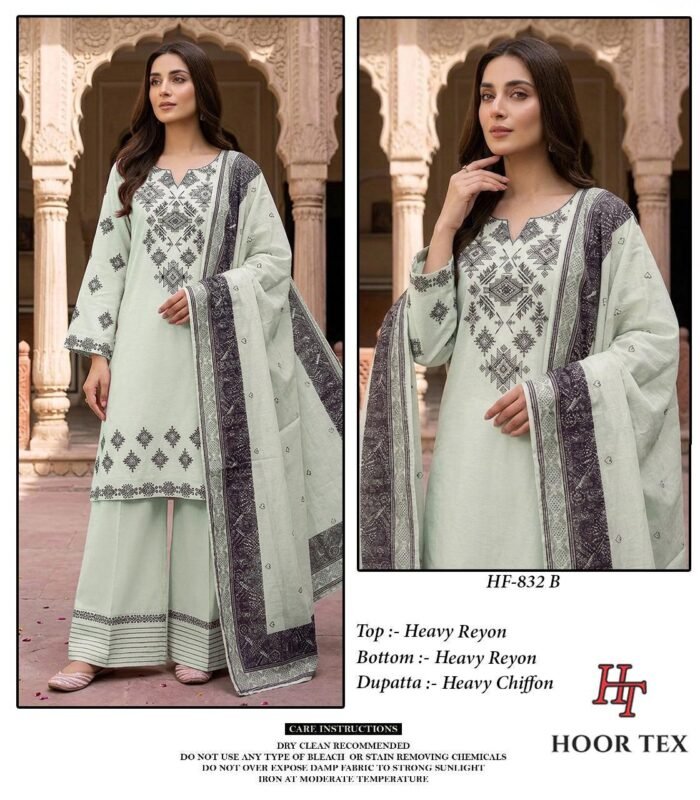 Latest Hoor Tex 832 A To D Rayon Embroidered Salwar Kameez Wholesale 2026 3 Latest Hoor Tex 832 A To D Rayon Embroidered Salwar Kameez Wholesale 2026