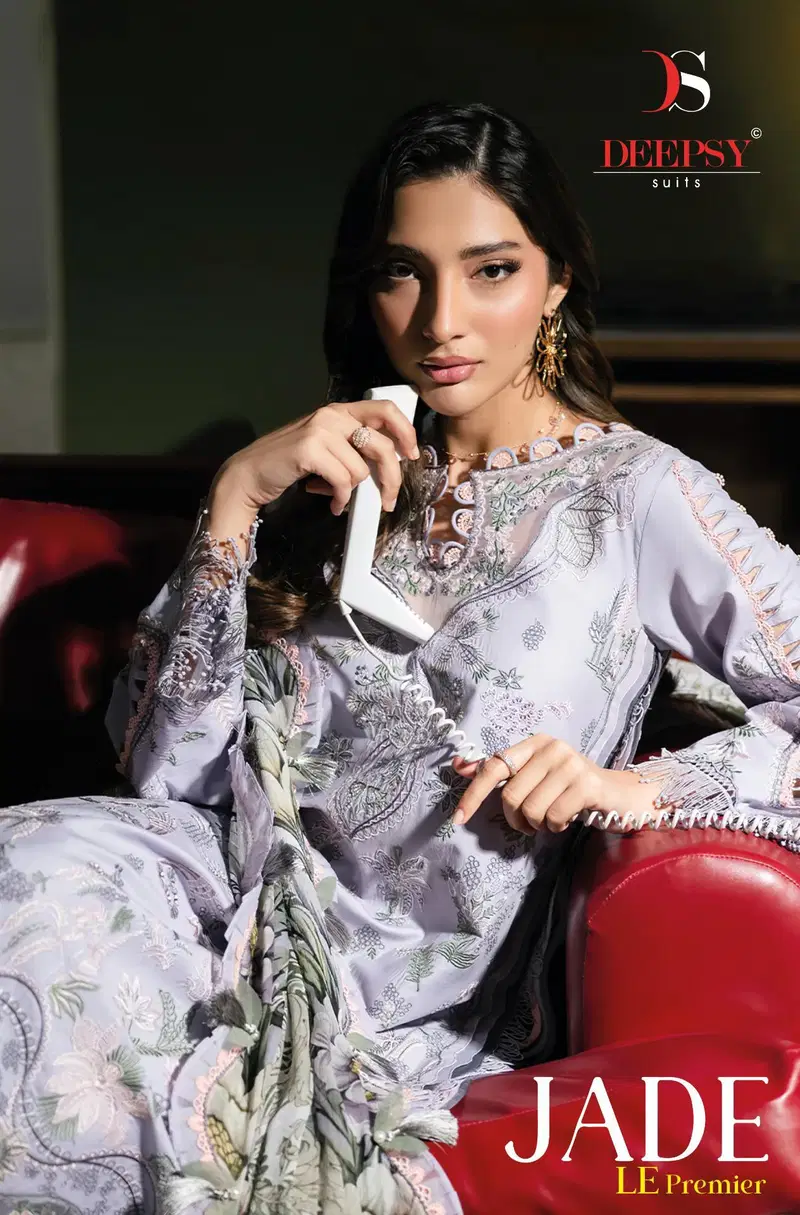 Deepsy Jade Le Premier Cotton Dupatta Cotton Embroidered Salwar Kameez Wholesale